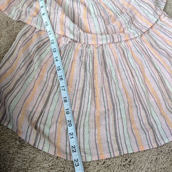 New Lucky Brand Metallic Off Shoulder Shirt - Picture 8 of 8